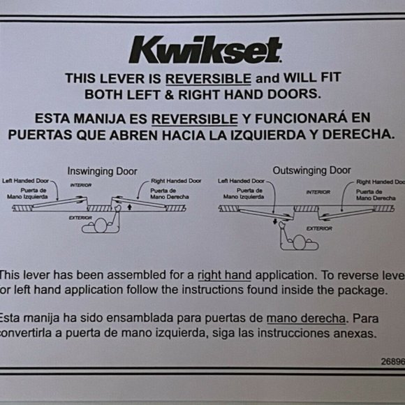 Kwikset Lido Passage Door Handle Polished Chrome 92001-313 - Picture 4 of 4